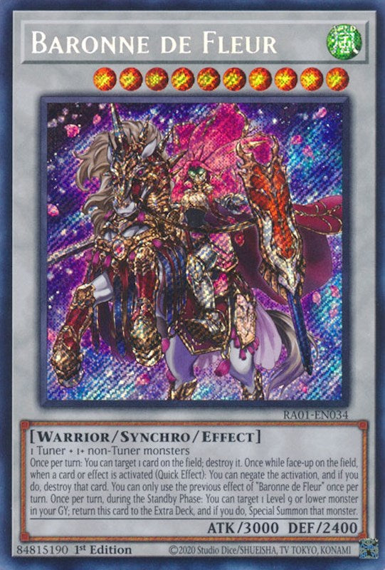 Baronne de Fleur [RA01-EN034] Secret Rare Yu-Gi-Oh!