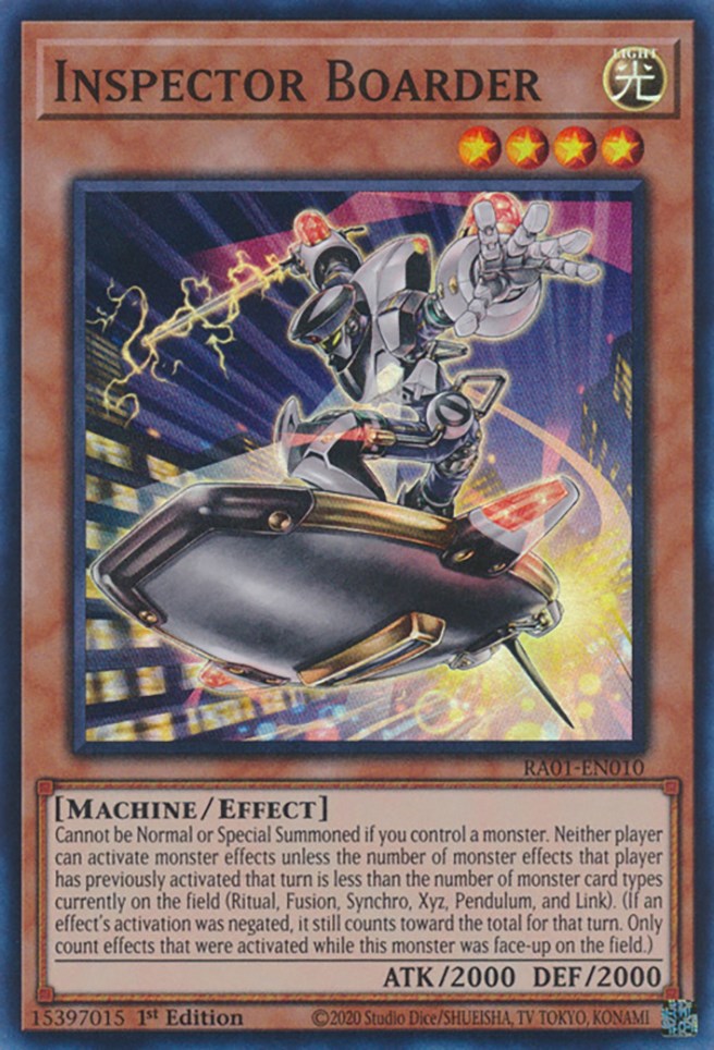 Inspector Boarder [RA01-EN010] Super Rare Yu-Gi-Oh!