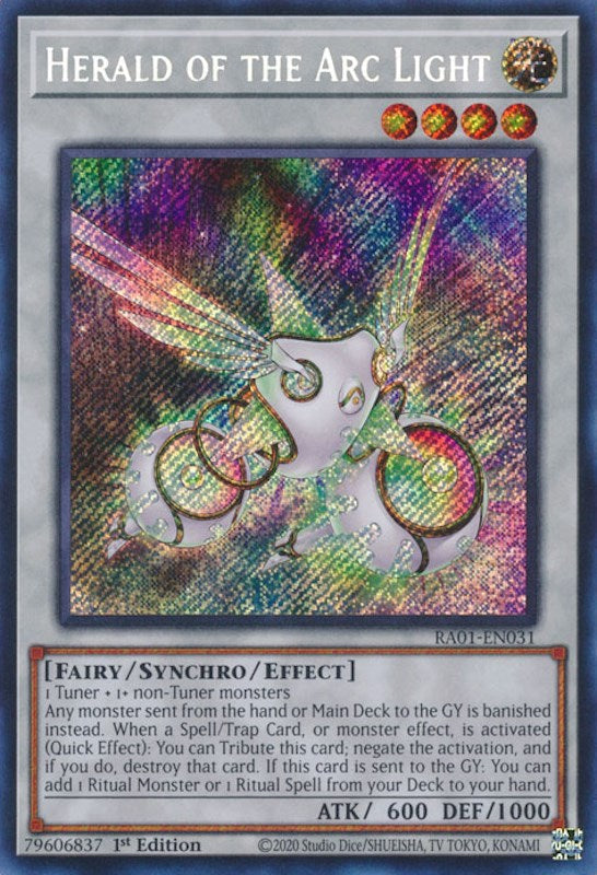 Herald of the Arc Light [RA01-EN031] Secret Rare Yu-Gi-Oh!