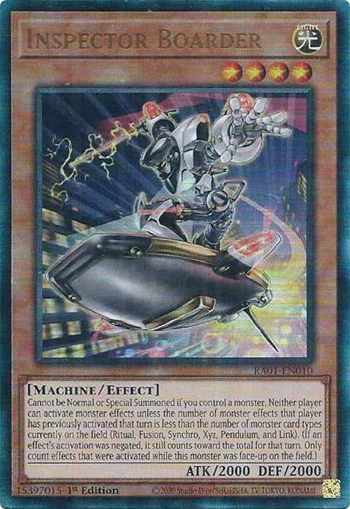 Inspector Boarder [RA01-EN010] Prismatic Ultimate Rare Yu-Gi-Oh!