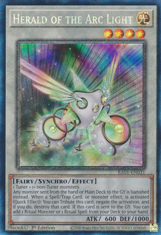 Herald of the Arc Light [RA01-EN031] Prismatic Collector's Rare Yu-Gi-Oh!
