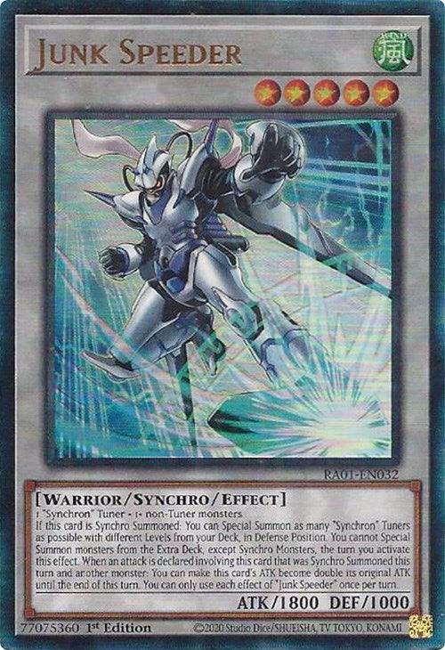Junk Speeder [RA01-EN032] Prismatic Ultimate Rare Yu-Gi-Oh!