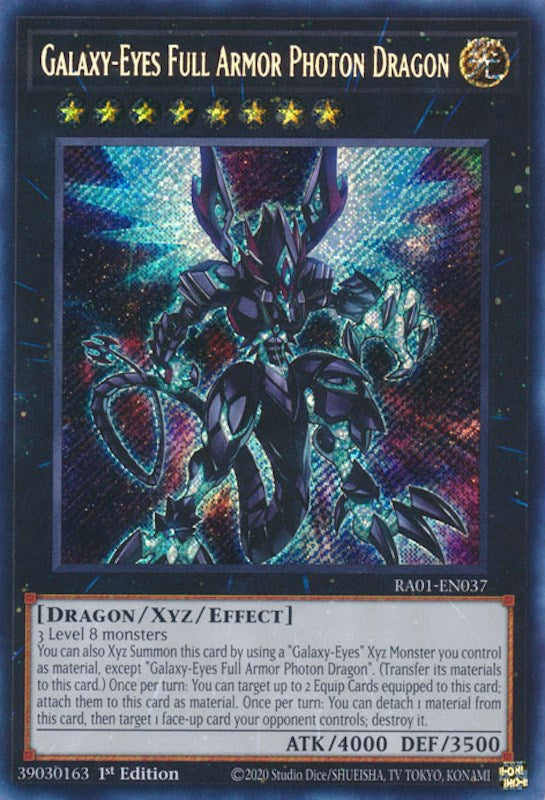 Galaxy-Eyes Full Armor Photon Dragon [RA01-EN037] Secret Rare Yu-Gi-Oh!