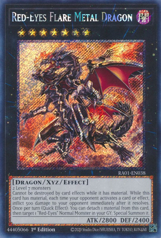 Red-Eyes Flare Metal Dragon [RA01-EN038] Platinum Secret Rare Yu-Gi-Oh!