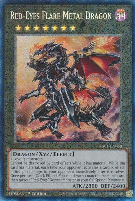 Red-Eyes Flare Metal Dragon [RA01-EN038] Prismatic Collector's Rare Yu-Gi-Oh!