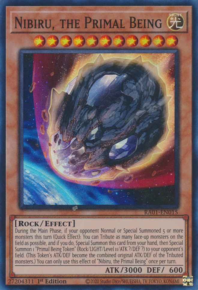 Nibiru, the Primal Being [RA01-EN015] Super Rare Yu-Gi-Oh!