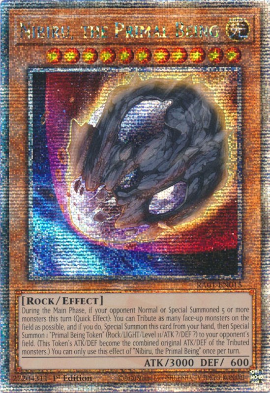 Nibiru, the Primal Being [RA01-EN015] Quarter Century Secret Rare Yu-Gi-Oh!