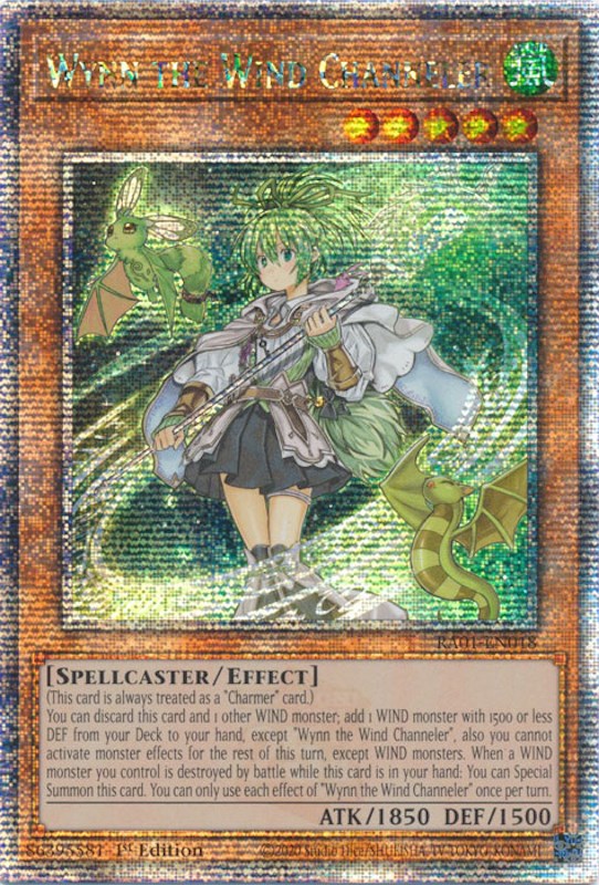 Wynn the Wind Channeler [RA01-EN018] Quarter Century Secret Rare Yu-Gi-Oh!
