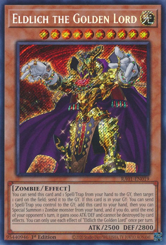 Eldlich the Golden Lord [RA01-EN019] Secret Rare Yu-Gi-Oh!