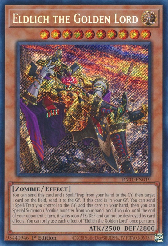 Eldlich the Golden Lord (Alternate Art) [RA01-EN019] Secret Rare Yu-Gi-Oh!