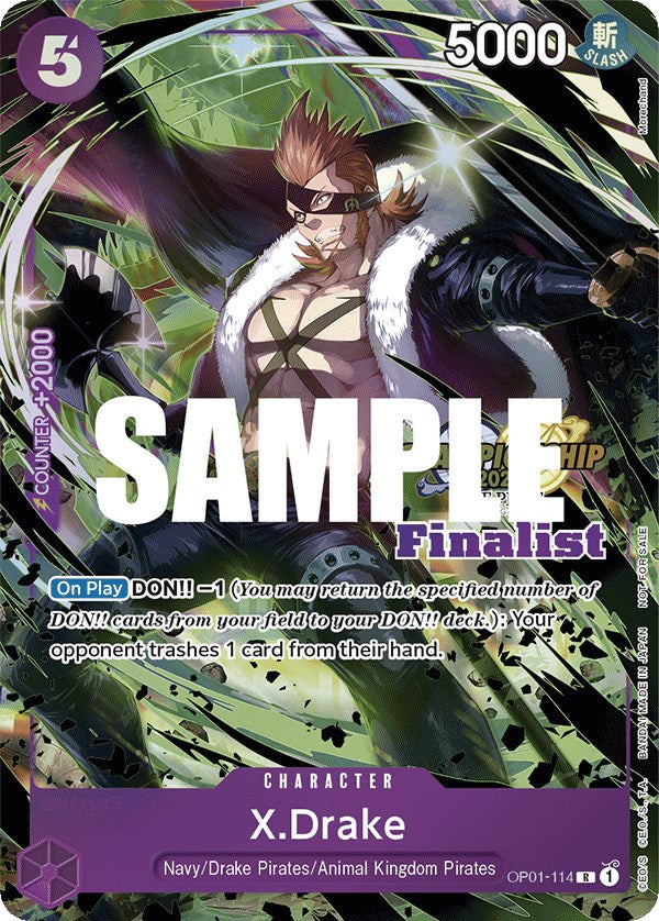 X.Drake (CS 2023 Top Players Pack) [Finalist] [One Piece Promotion Cards] Bandai