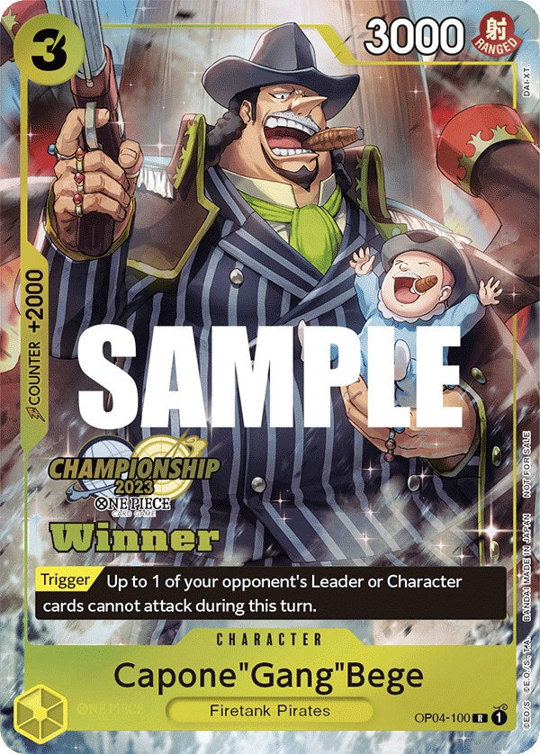 Capone"Gang"Bege (CS 2023 Top Players Pack) [Winner] [One Piece Promotion Cards] Bandai