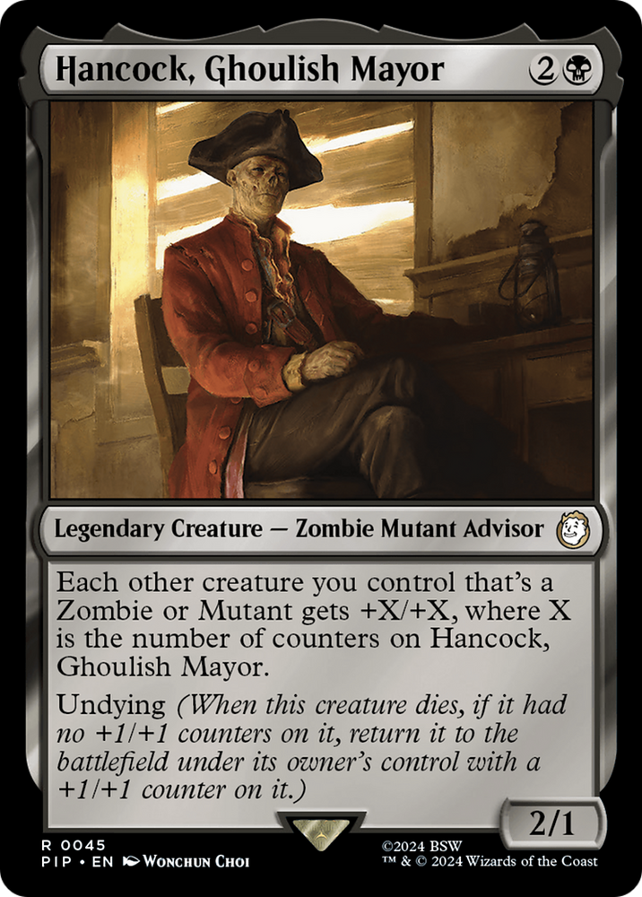 Hancock, Ghoulish Mayor [Fallout] Magic: The Gathering