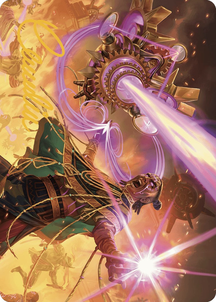 Cosmium Blast Art Card (Gold-Stamped Signature) [The Lost Caverns of Ixalan Art Series] Magic: The Gathering