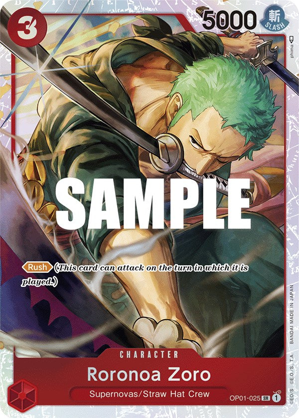 Roronoa Zoro (OP01-025) (Ultra Deck: The Three Captains) [One Piece Promotion Cards] Bandai