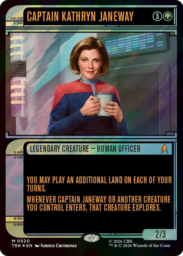 Captain Kathryn Janeway (Showcase) (Surge Foil) [Star Trek] Magic: The Gathering