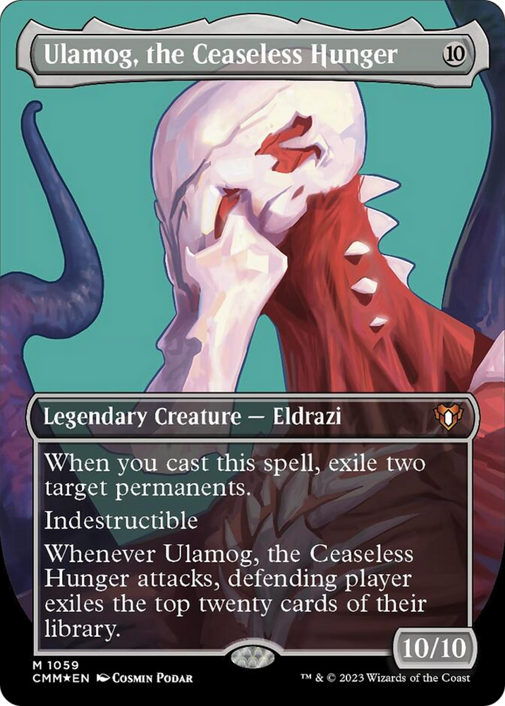 Ulamog, the Ceaseless Hunger (Borderless Textured Foil Frame Break) [Commander Masters] Magic: The Gathering