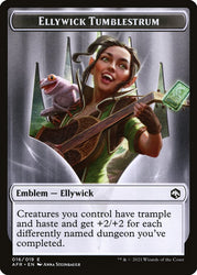 Treasure // Ellywick Tumblestrum Emblem Double-Sided Token [Dungeons & Dragons: Adventures in the Forgotten Realms Tokens] Magic: The Gathering