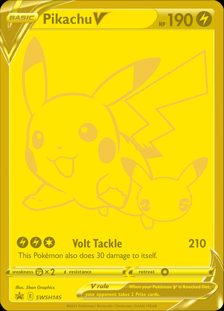 Pikachu V (SWSH145) (Celebrations) [Sword & Shield: Black Star Promos] Pokémon