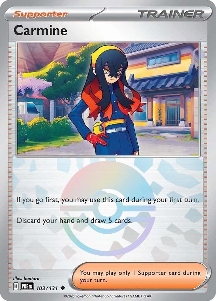 Carmine (103/131) (Poke Ball Pattern) [Scarlet & Violet: Prismatic Evolutions] Pokémon