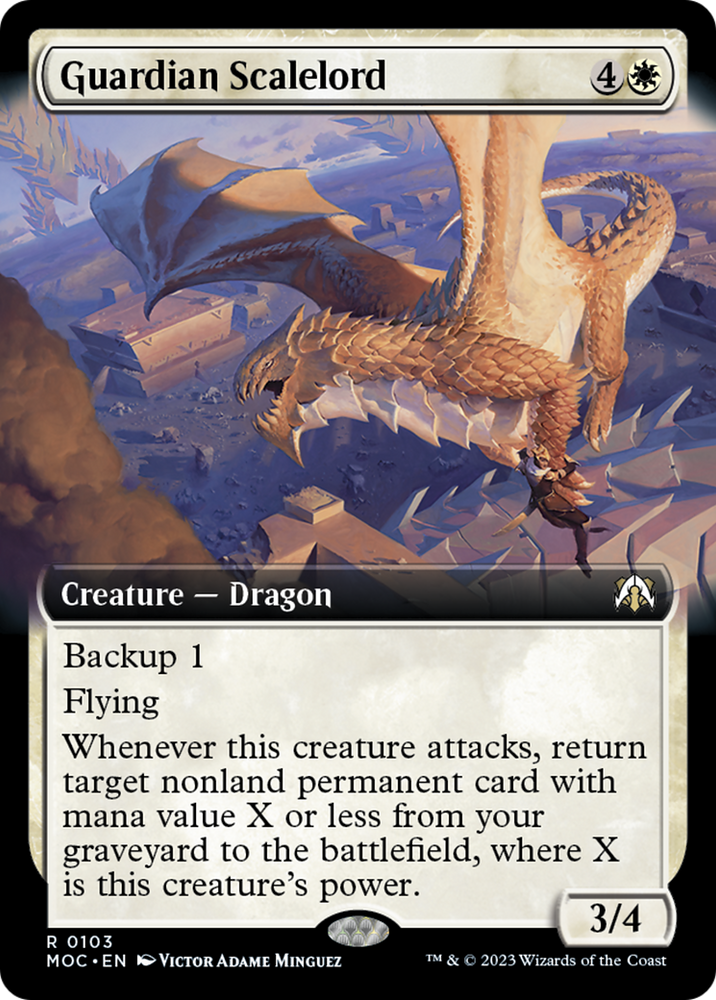 Guardian Scalelord (Extended Art) [March of the Machine Commander] Magic: The Gathering