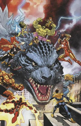 Godzilla Vs. Fantastic Four [2nd Print 1:25 Yu Wraparound Virgin] #1 (2025) COMIC