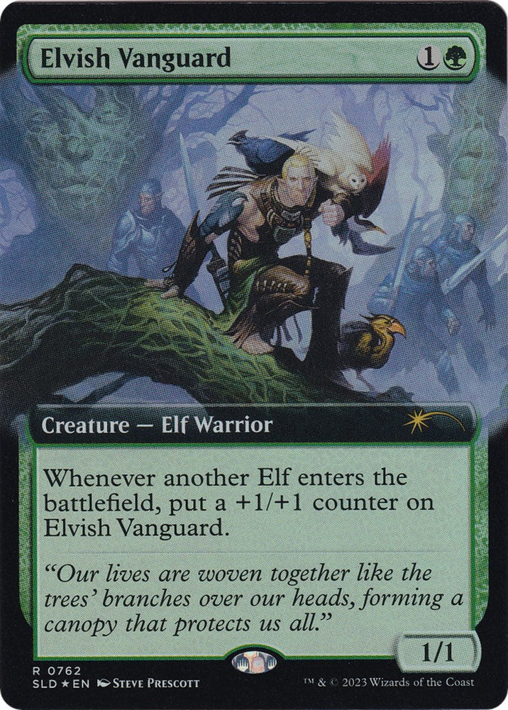Elvish Vanguard (Extended Art) [Secret Lair Drop Series] Magic: The Gathering