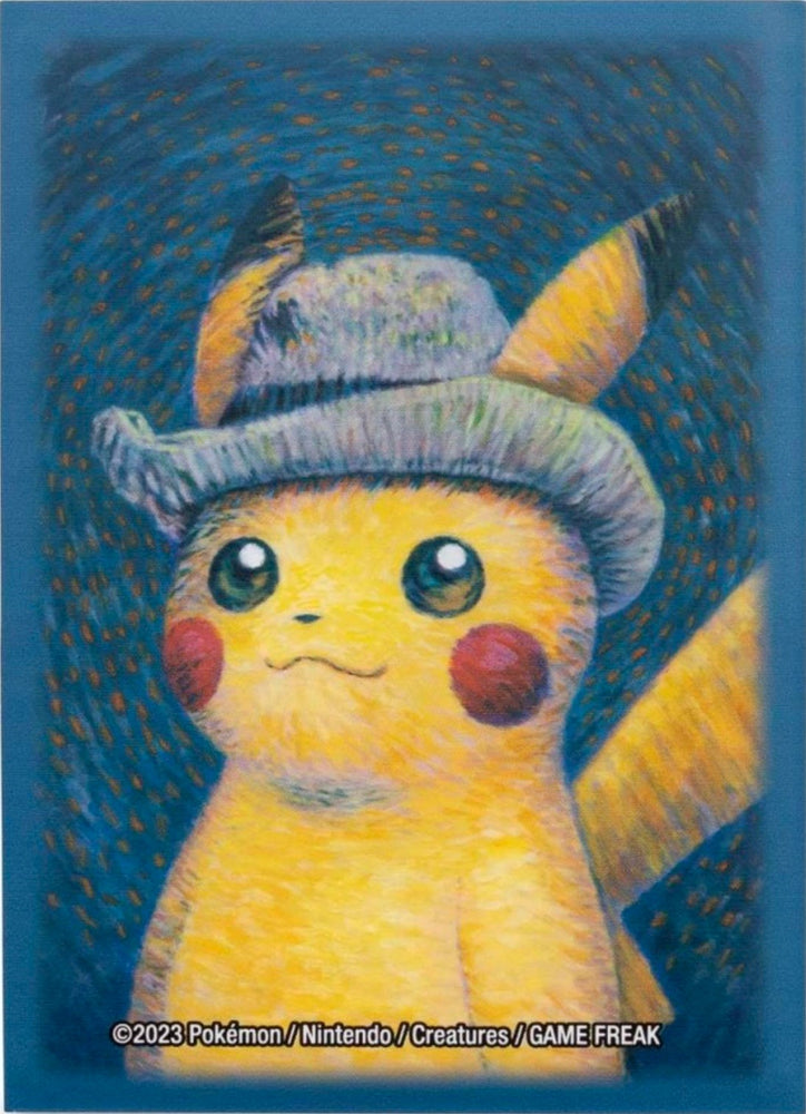 Card Sleeves - Pikachu Inspired by Self-Portrait with Grey Felt Hat Card Sleeves (65-Pack) (Pokemon Center × Van Gogh Museum) Pokémon