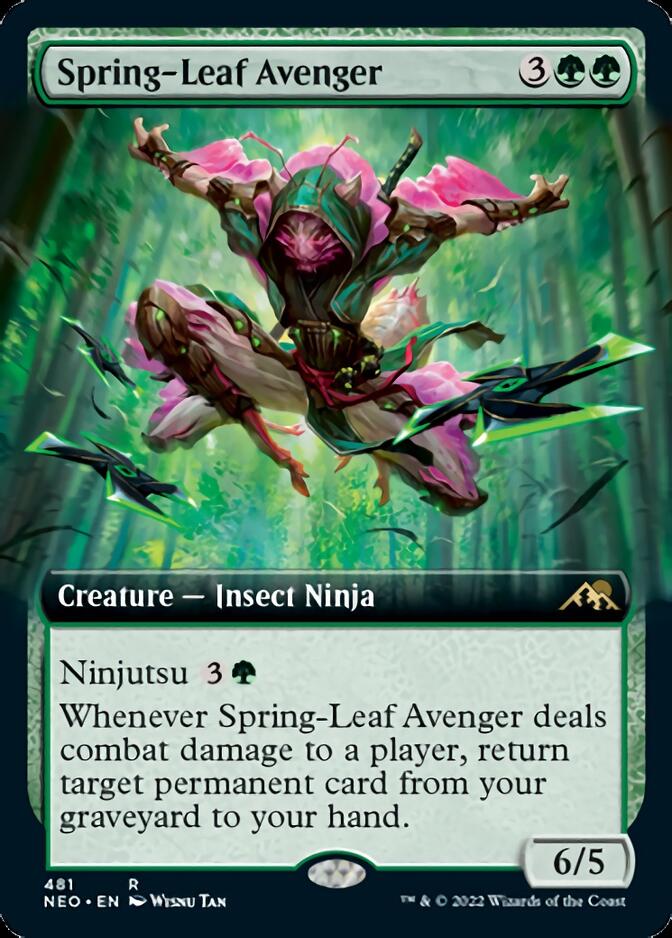 Spring-Leaf Avenger (Extended Art) [Kamigawa: Neon Dynasty] Magic: The Gathering