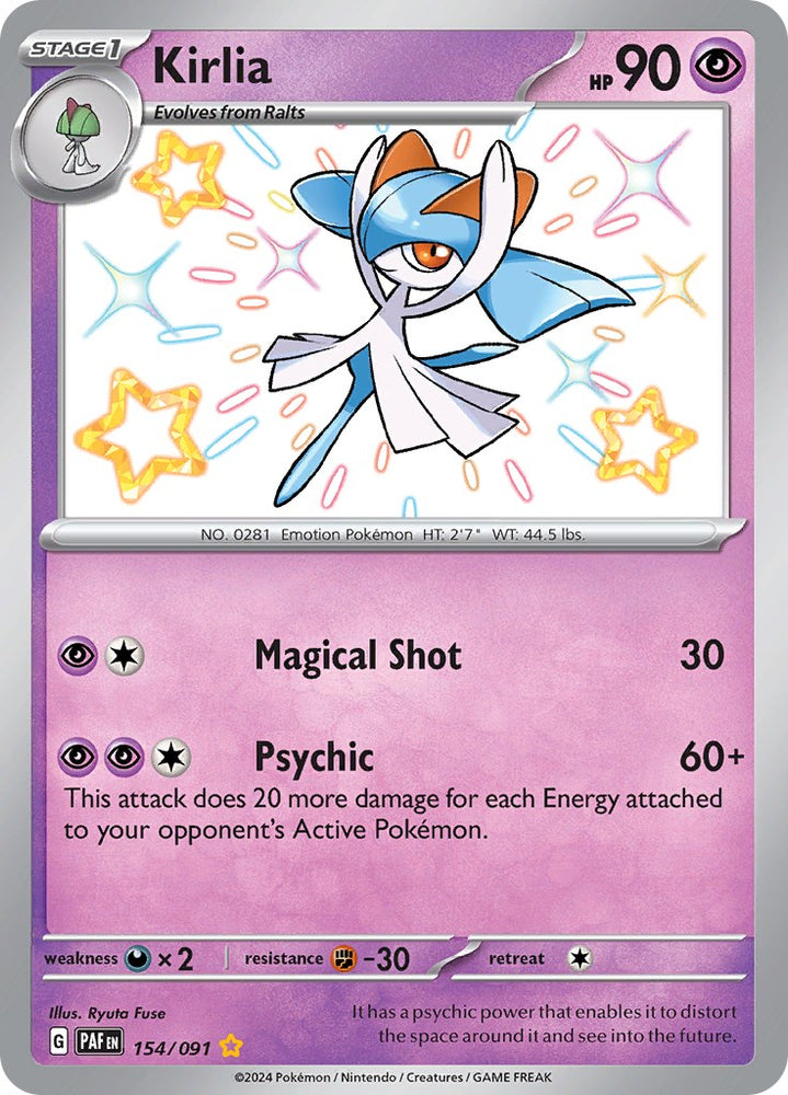 Kirlia (154/091) [Scarlet & Violet: Paldean Fates] Pokémon
