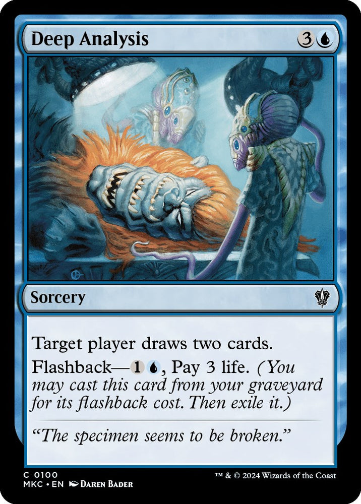 Deep Analysis [Murders at Karlov Manor Commander] Magic: The Gathering