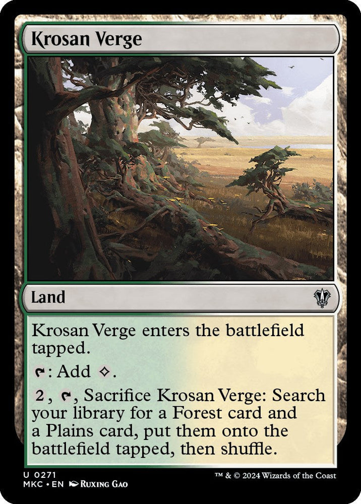 Krosan Verge [Murders at Karlov Manor Commander] Magic: The Gathering