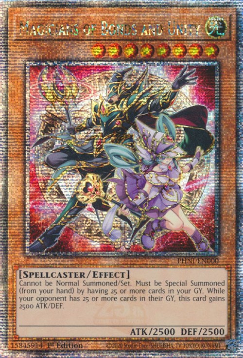 Magicians of Bonds and Unity [PHNI-EN000] Quarter Century Secret Rare Yu-Gi-Oh!