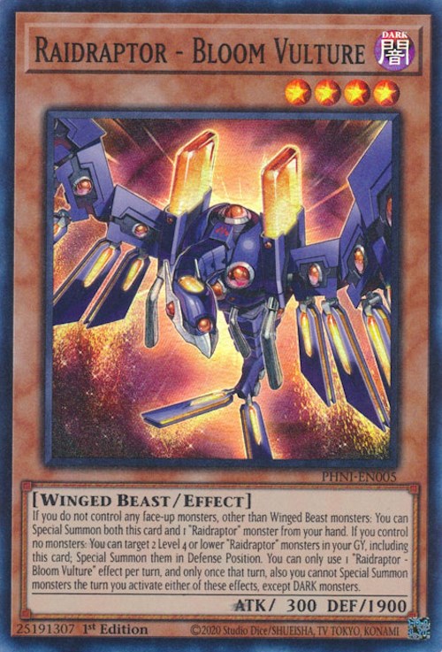 Raidraptor - Bloom Vulture [PHNI-EN005] Super Rare Yu-Gi-Oh!