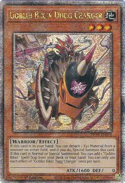 Goblin Biker Dugg Charger [PHNI-EN008] Quarter Century Secret Rare Yu-Gi-Oh!