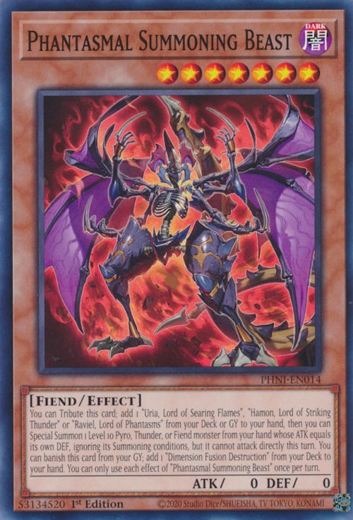Phantasmal Summoning Beast [PHNI-EN014] Common Yu-Gi-Oh!