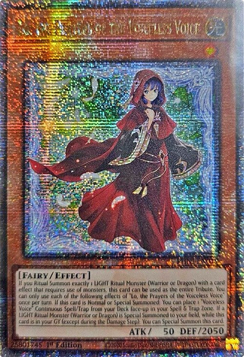 Lo, the Prayers of the Voiceless Voice [PHNI-EN019] Quarter Century Secret Rare Yu-Gi-Oh!