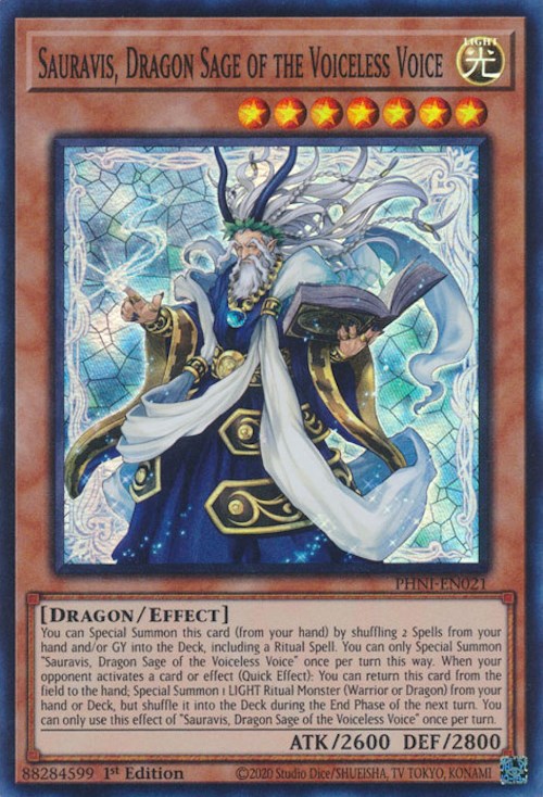 Sauravis, Dragon Sage of the Voiceless Voice [PHNI-EN021] Super Rare Yu-Gi-Oh!