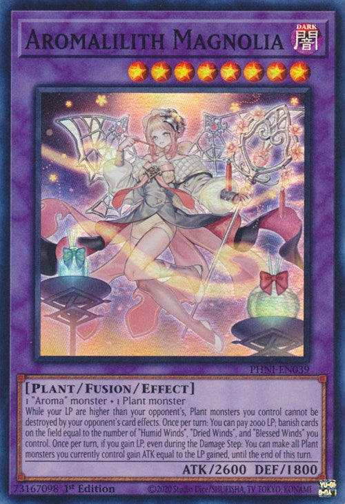 Aromalilith Magnolia [PHNI-EN039] Super Rare Yu-Gi-Oh!
