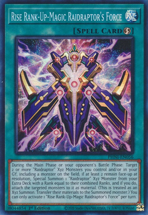 Rise Rank-Up-Magic Raidraptor's Force [PHNI-EN056] Super Rare Yu-Gi-Oh!