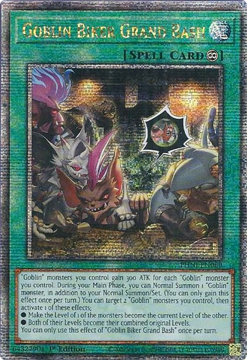 Goblin Biker Grand Bash [PHNI-EN060] Quarter Century Secret Rare Yu-Gi-Oh!