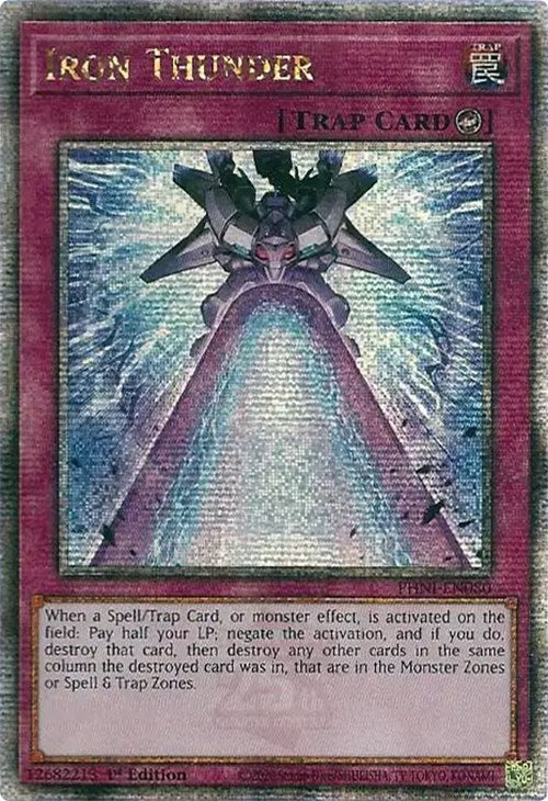 Iron Thunder [PHNI-EN080] Quarter Century Secret Rare Yu-Gi-Oh!
