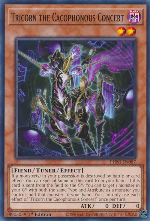 Tricorn the Cacophonous Concert [PHNI-EN087] Common Yu-Gi-Oh!
