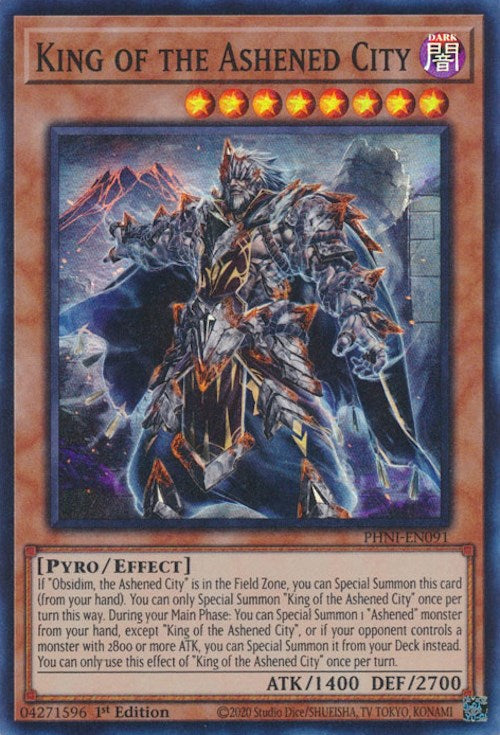 King of the Ashened City [PHNI-EN091] Super Rare Yu-Gi-Oh!