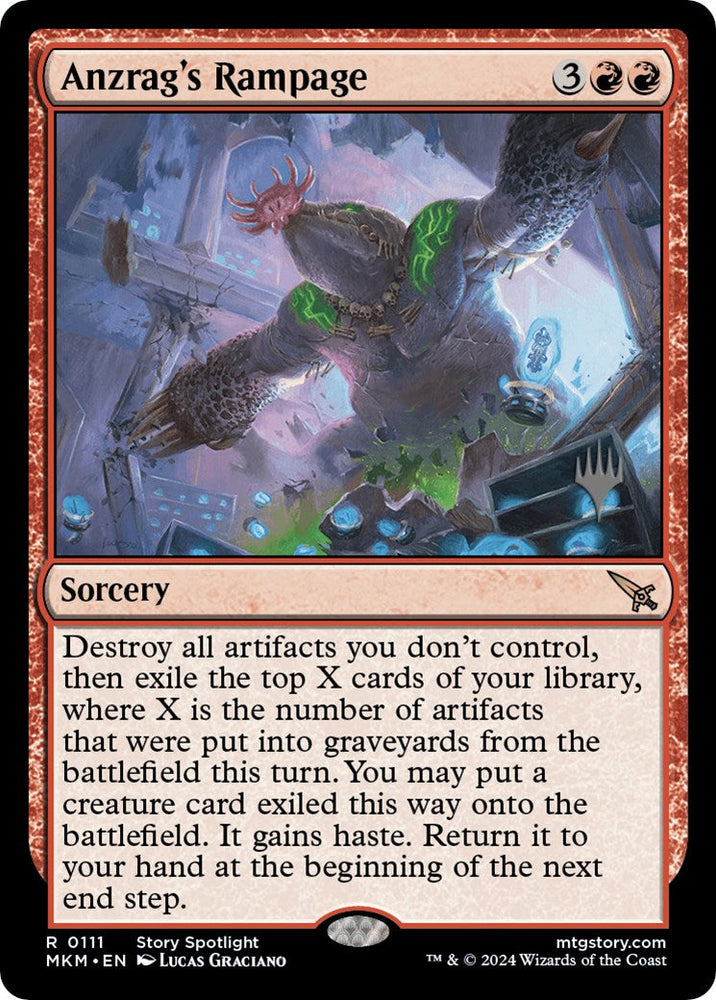 Anzrag's Rampage (Promo Pack) [Murders at Karlov Manor Promos] Magic: The Gathering
