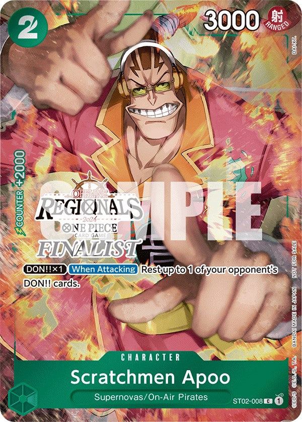 Scratchmen Apoo (Offline Regional 2024) [Finalist] [One Piece Promotion Cards] Bandai