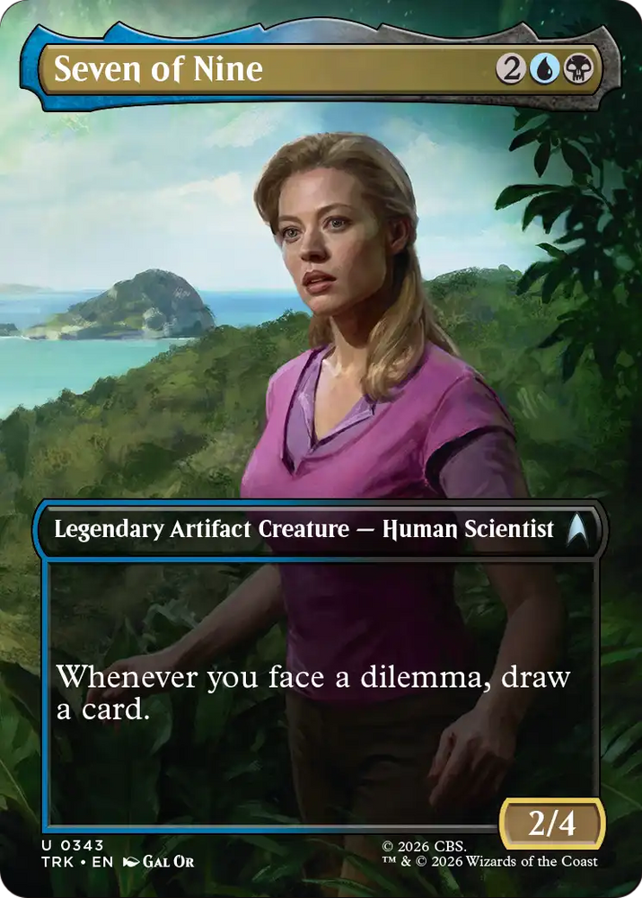 Seven of Nine (Borderless) [Star Trek] Magic: The Gathering
