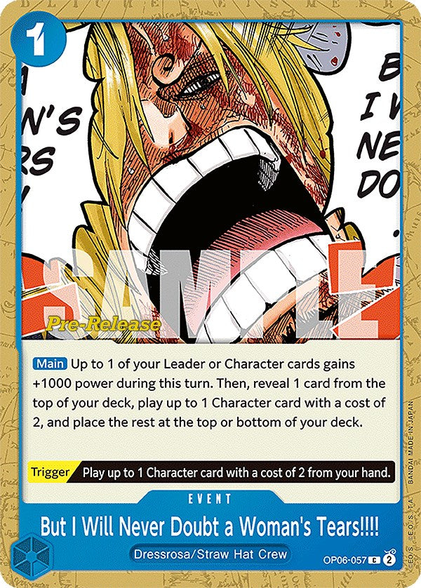 But I Will Never Doubt a Woman's Tears!!!! [Wings of the Captain Pre-Release Cards] Bandai