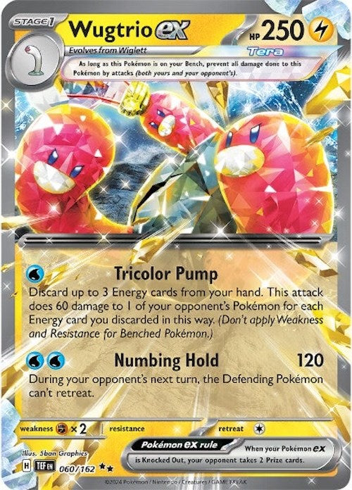 Wugtrio ex (060/162) [Scarlet & Violet: Temporal Forces] Pokémon