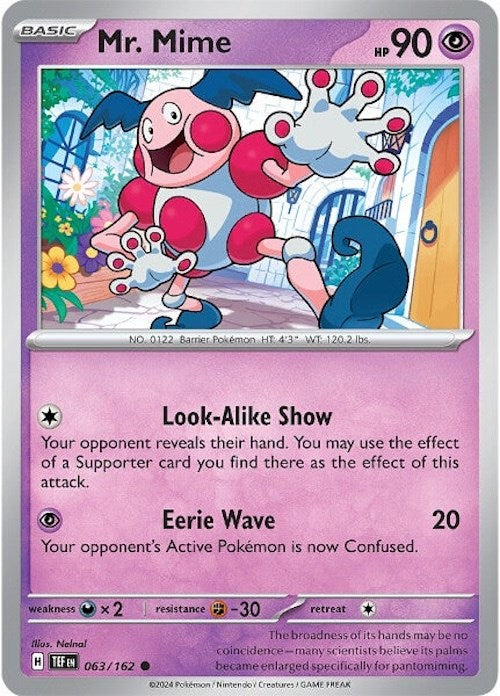 Mr. Mime (063/162) [Scarlet & Violet: Temporal Forces] Pokémon